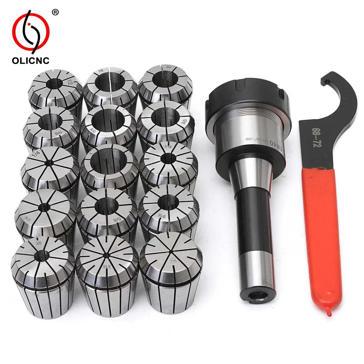 

15Pcs/set ER40 Spring Collet High Precisions Collet Set With R8 Shank ER40 Chuck for CNC Engraving Machine Milling Lathe Tool