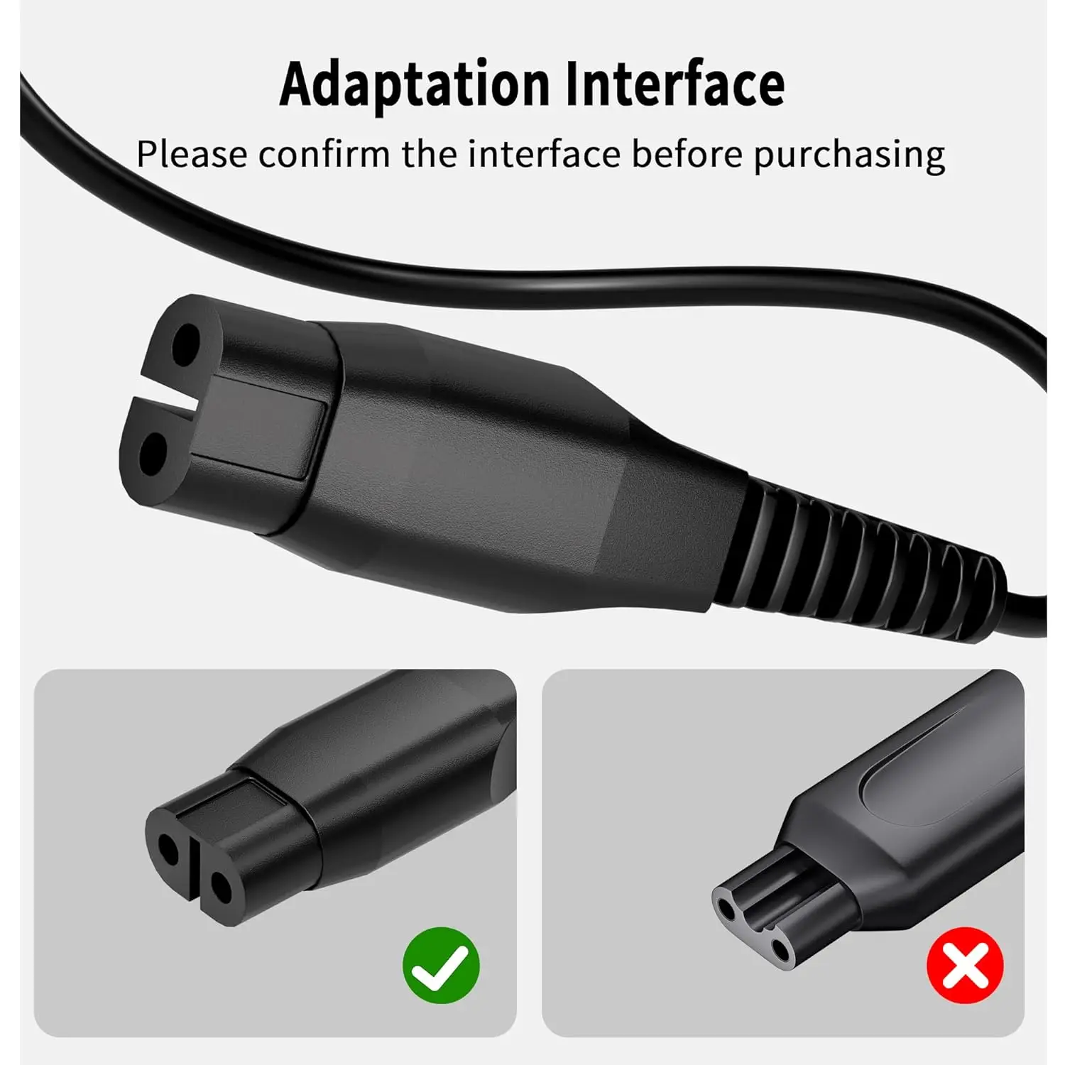 Brangdy 4.3V USB Charger Cable Compatible with Philips Norelco OneBlade QP2520 QP2620 QP2515 QP2510 MG3740 Electric Shaver