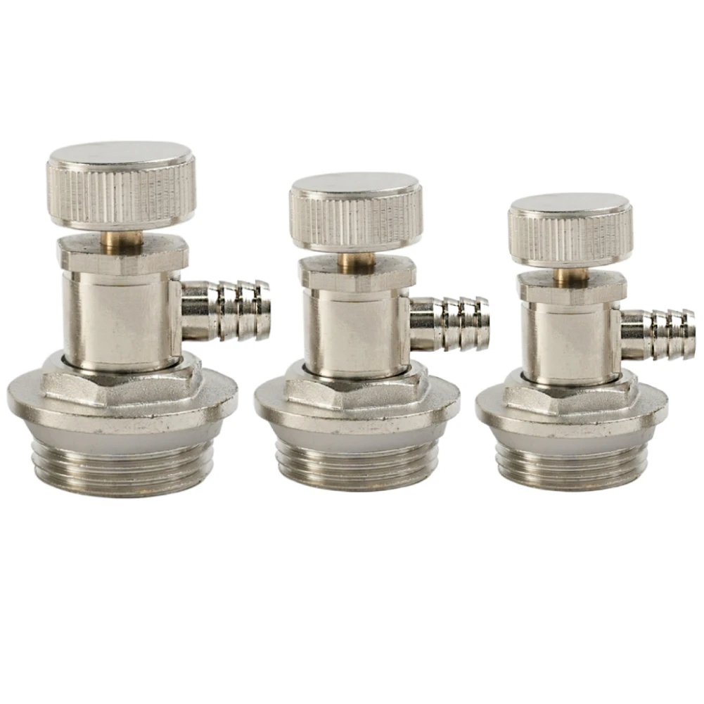 1Pcs Brass For Exhaust Valve G1/2 G3/4 1 Inch Water Heating Drain Valve 360° Rotating Fully Automatic Heating Drain Valve