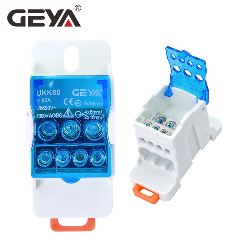 GEYA UKK-80A Single-Stage Splitter Box Wire Connector High-Current Household Into A Multi-Outlet Terminal Block