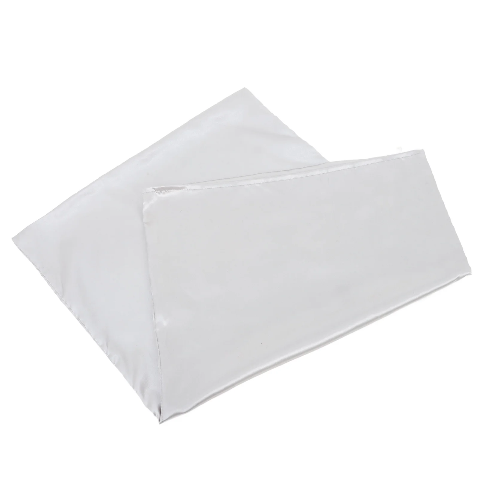 

Imitation Silk Pillowcase Soft Cooling Breathable Solid Color Envelope Closure Sleeping Pillow Cover for Women Men White Bedding