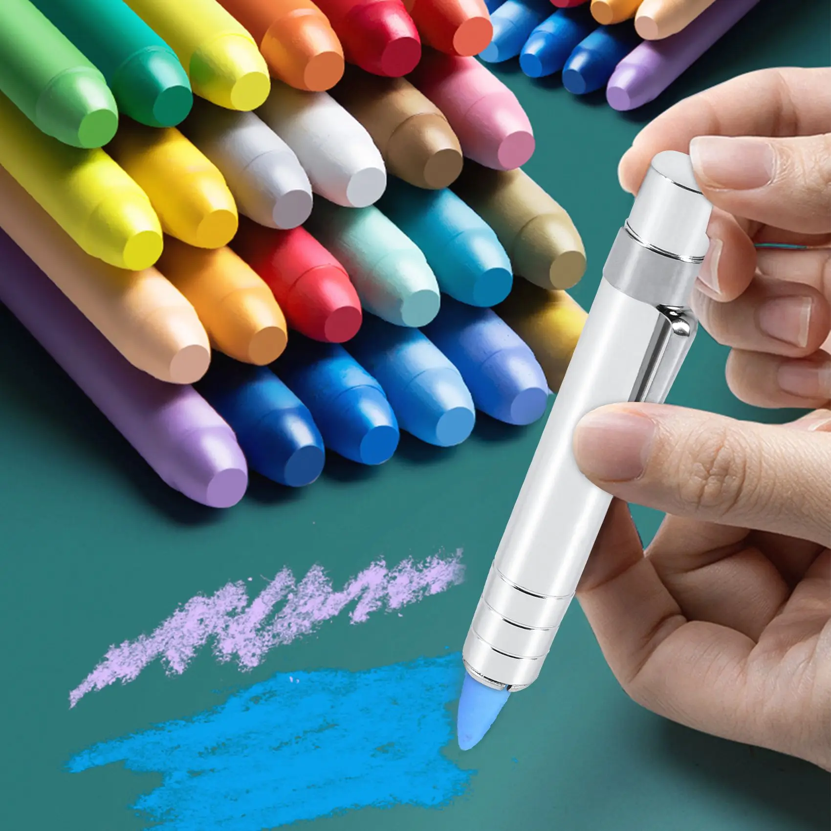 Идеальный 1 шт. металлический держатель мела для классной доски, экономия мела, клатч, серебро