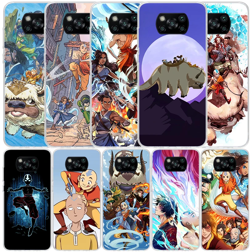 Anime Avatar The Last Airbender Phone Case For Xiaomi Poco X6 X5 X4 X3 Nfc F6 F5 Pro F4 Gt F3 F2 F1 M5S M4 M3 M2 Soft TPU Back C