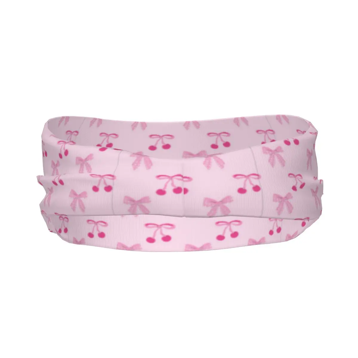 Sports Headband Elastic Sweatband Cute Bows And Berry Pattern Yoga Running Basketball Decor Hair Band