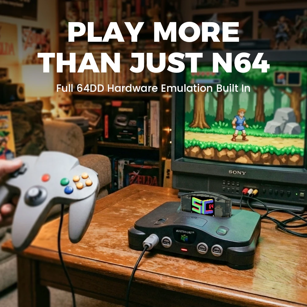 SC64 Open Source Game Card 5000 in 1 N64 Game Cartridge 16/32/64G TF Card For Nintendo 64 Console Support N64DD/SNES/GBC Games view 3