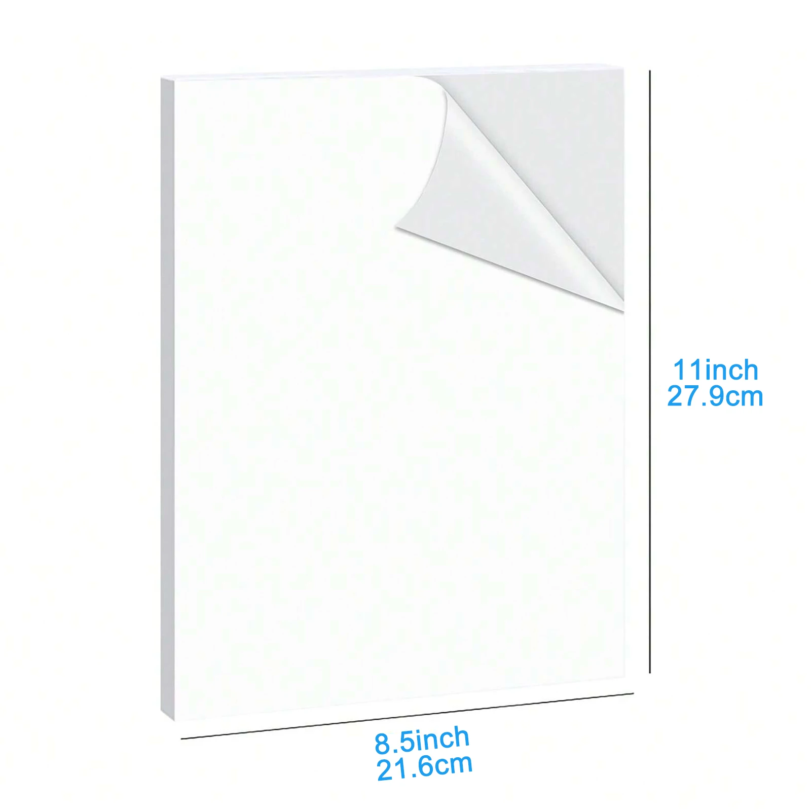 ESHANG Carta adesiva in vinile stampabile in formato lettera per stampante a getto d'inchiostro Fogli autoadesivi 8,5"x11" Si asciuga rapidamente