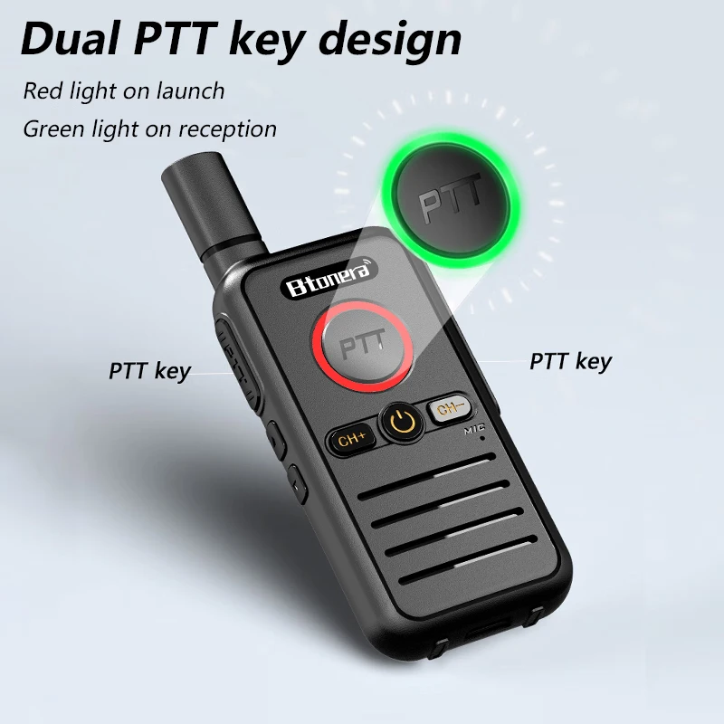 BTDX walkie-talkie de BT-88S,conjunto de Radio bidireccional UHF 400-470MHz, transceptor de 16 canales, 2 uds./lote