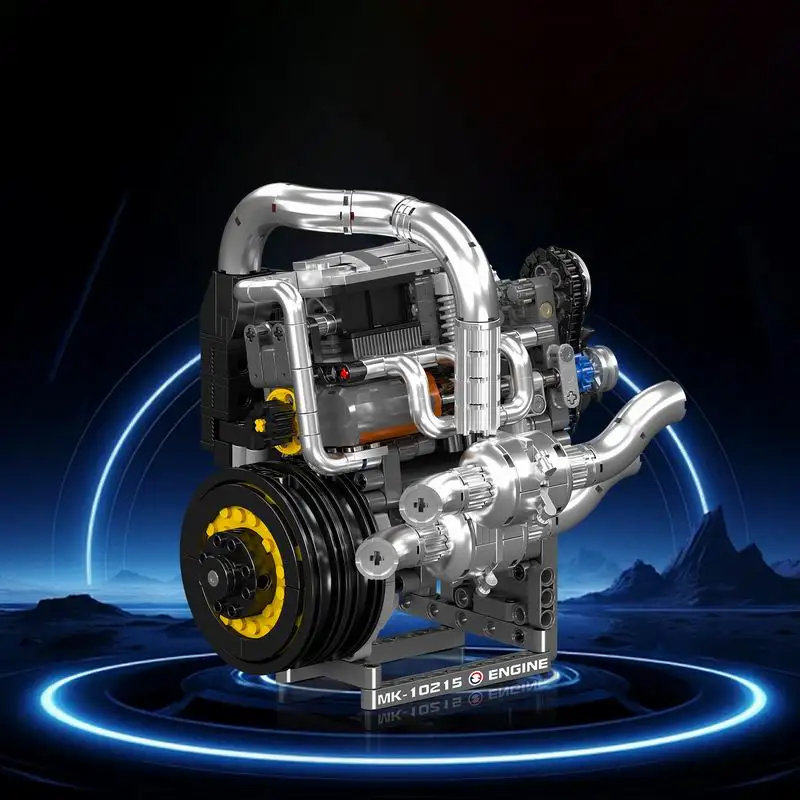 Molde King 10215 Koenig Hypercar Engine 739pcs Conjunto de blocos de construção premium - Kit de modelo de montagem mecânica DIY para adultos