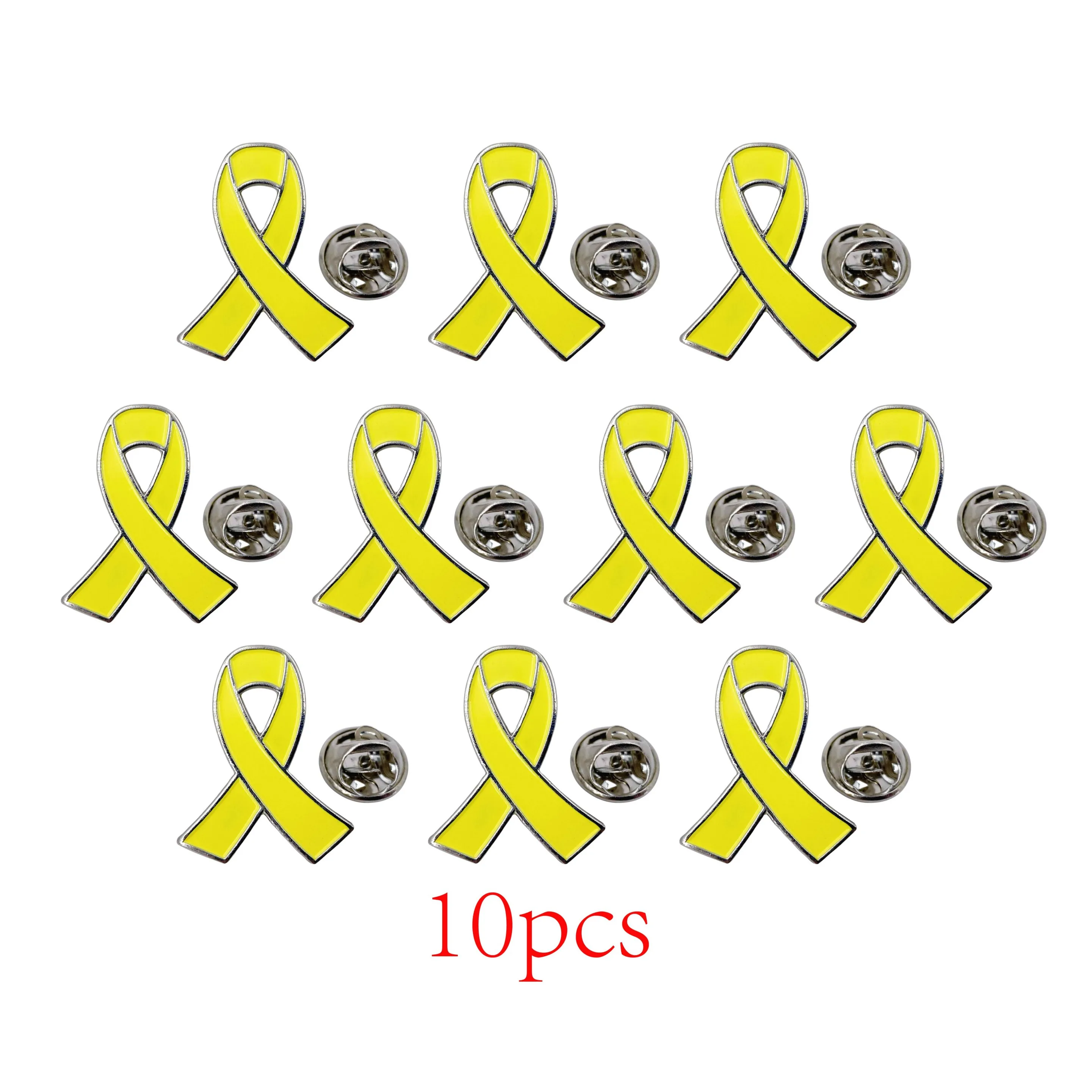 5/10/50/100pcs Yellow Ribbon Pins Bring Them Home Pins Israel Hostages Bone Cancer Awareness Pins for Charity Donation Event