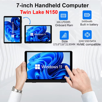 SZBOX 7 inch Twin Lake N150 Mini PC Windows 11 DDR5 16GB 512GB SSD Touch Screen Tablet WiFi6 BT5.2 Desktop Pocket Computer