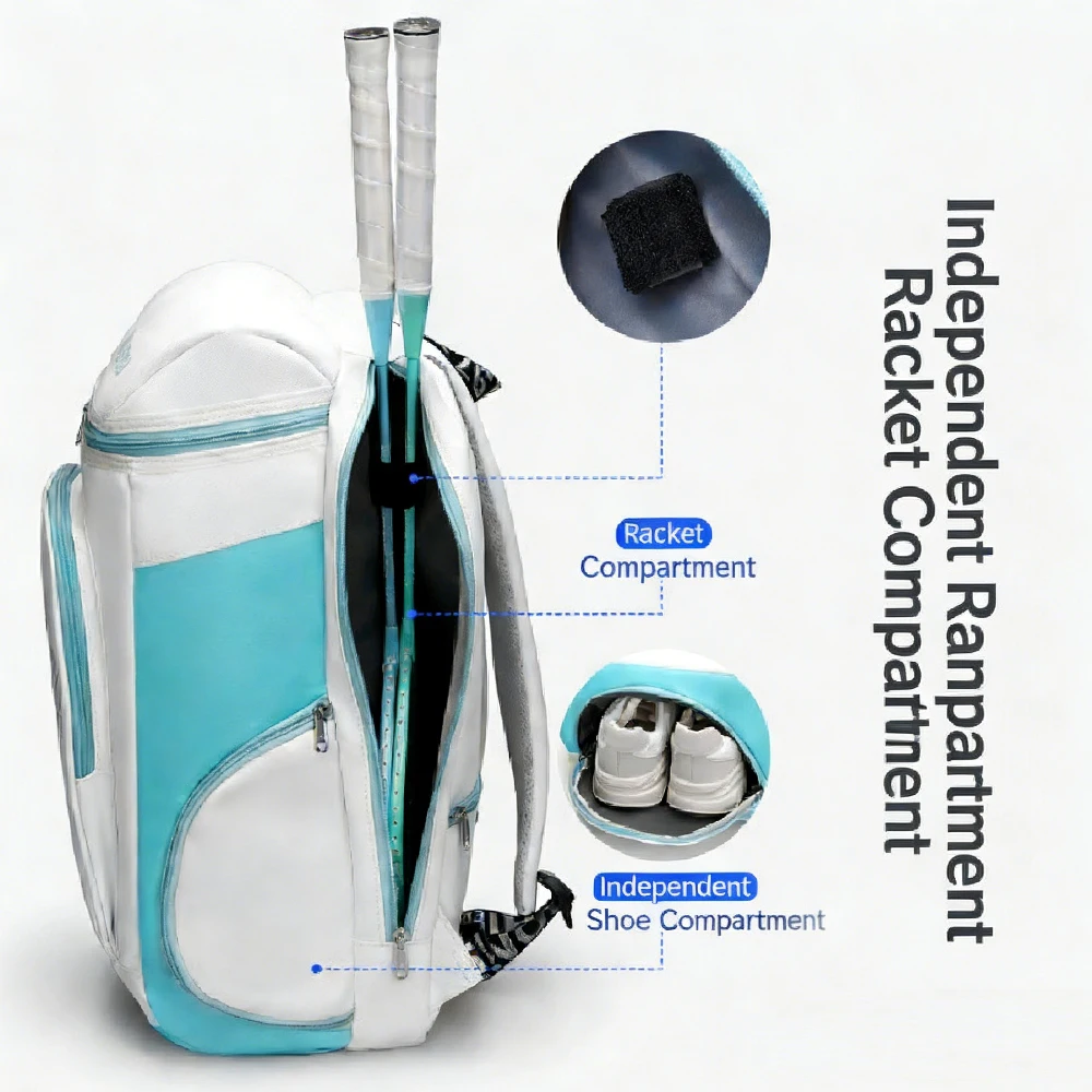 1PCS Tennis Bag Tennis Backpack for Women Men with Insulated Pocket Ventilated Shoe Compartment Waterproof Sports Outdoor Bag view 3