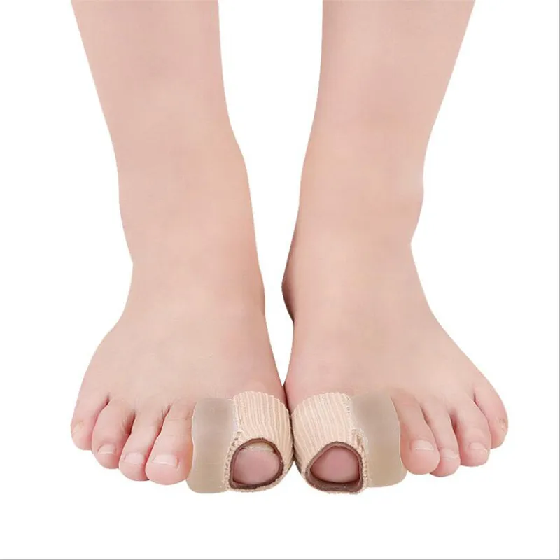 1 paio di separatori per dita in Silicone Bunion alluce valgo correttore pollice correzione delle dita raddrizzatore strumento per la cura del piede