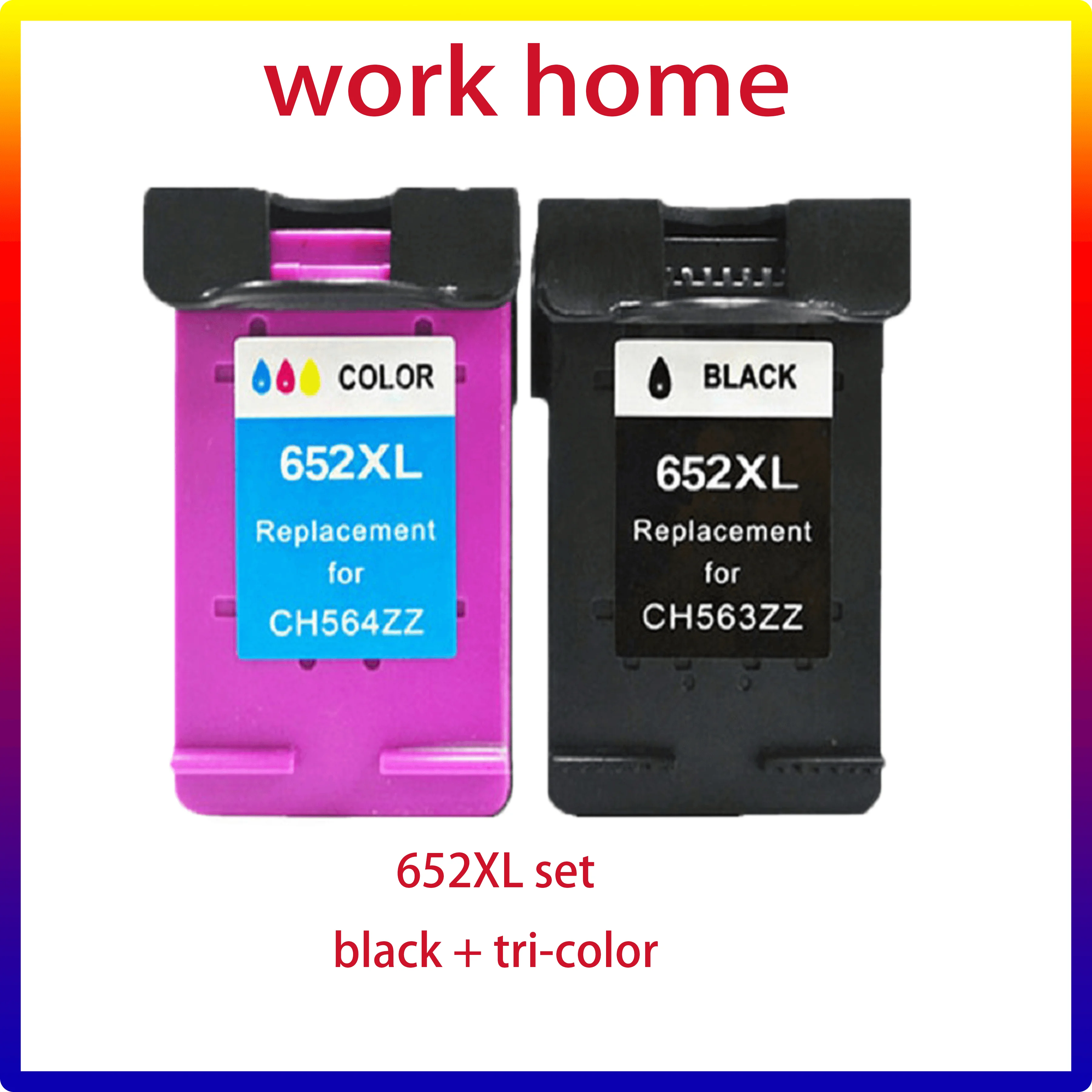 Compatible for hp652 Ink Cartridge Replacement for HP 652XL for Deskjet 1115 1118 2135 2136 2138 3635 3636 3835 4536 4538