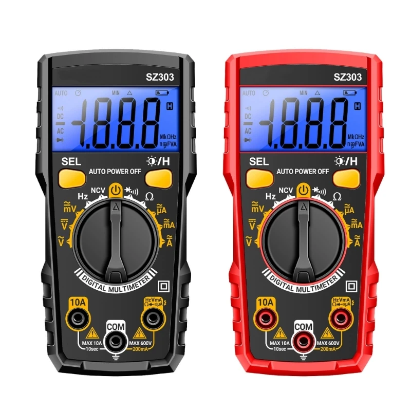 Digital Multimeter Voltmeter Continuitys NCV Meter Digital Tester Resistance 40JE