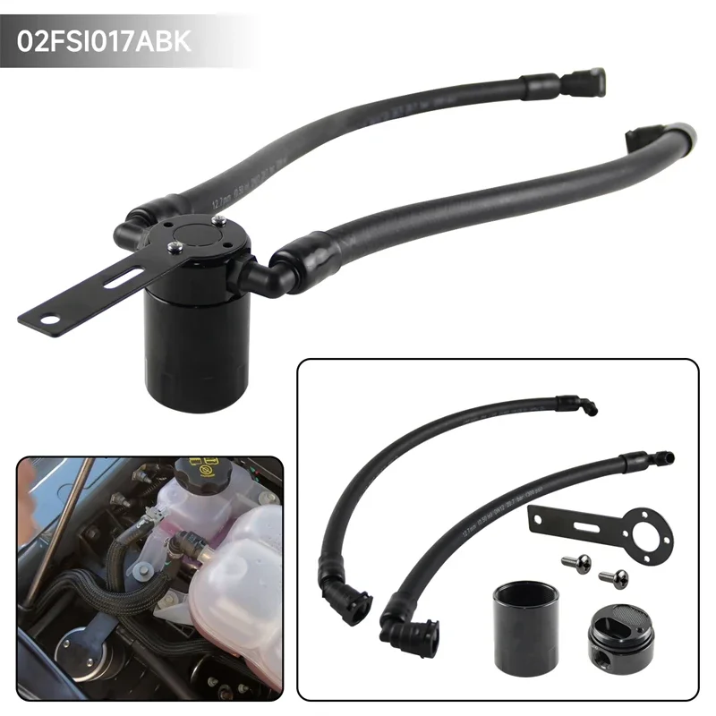 

Oil Separator 3.0 Compatible For 21-23 Ram TRX 6.2L Engine Supercharged Passenger Side Black