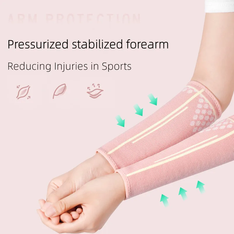 1 Pair Volleyball Arm Sleeves Compression Forearm Sleeves for Women Men Sting Sport Wristband Arm Protection Wrist Guard Support