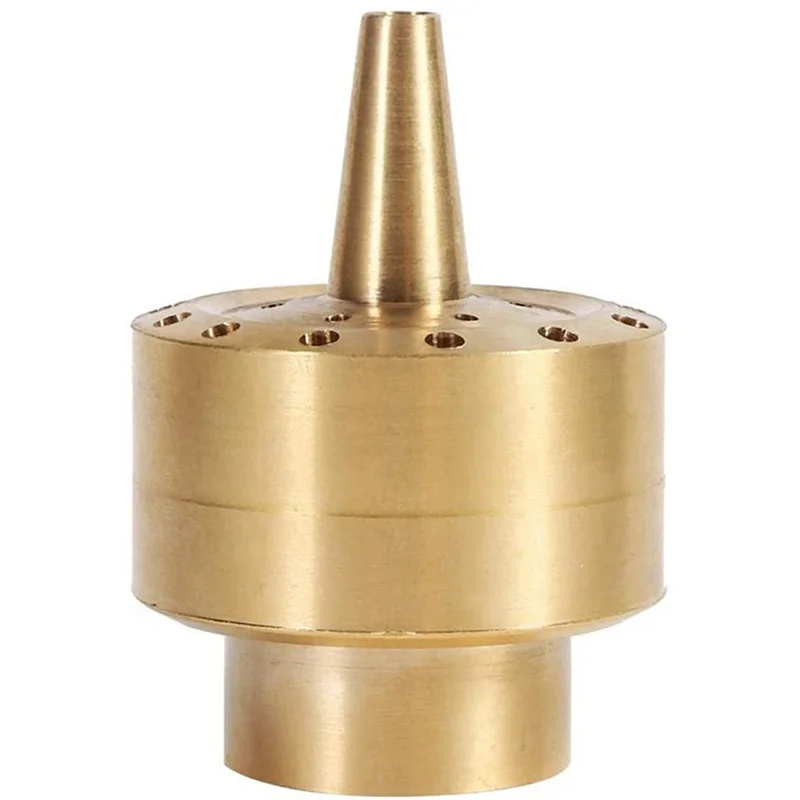 Fountain Nozzle Heads,Brass Column Multi Direction Jet Pond Fountain Water Sprinkler Head Garden(3/4 inch)