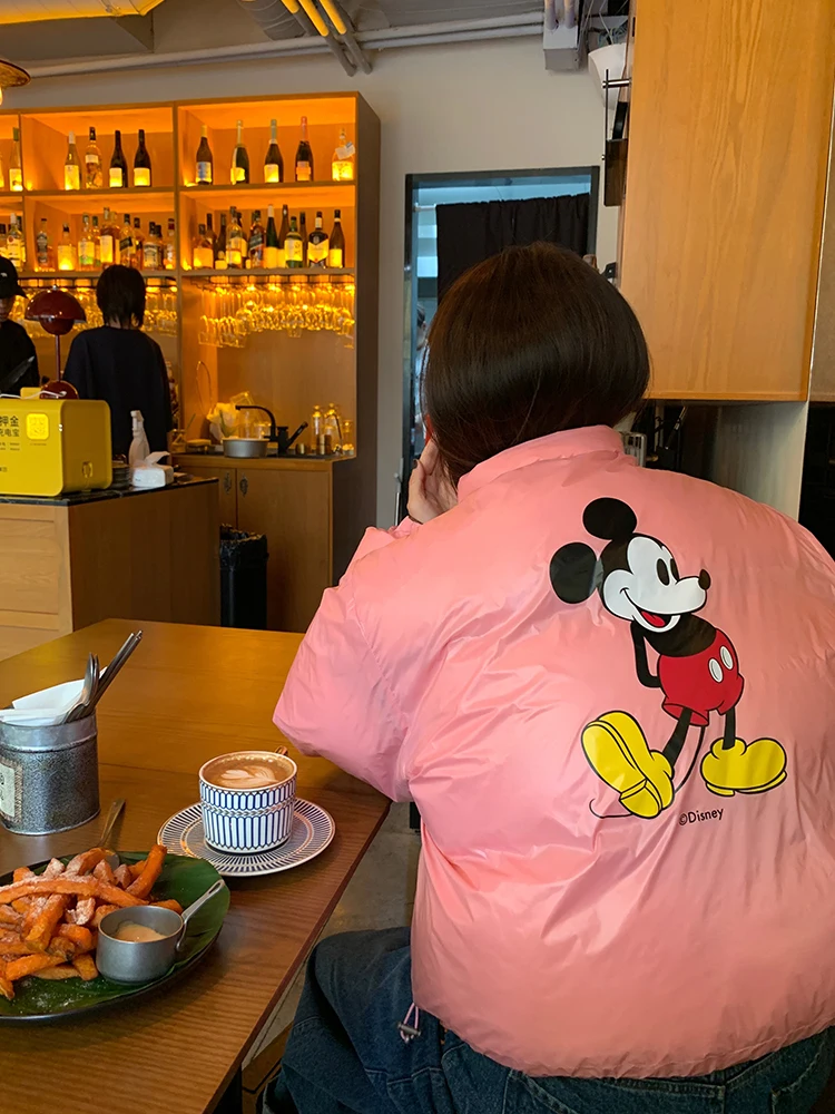 سترة شتوية نسائية 2024 تصميم جديد قابلة للارتداء على الوجهين بياقة عالية دافئة مرقعة ملابس خارجية على الطراز الكوري للتنقل ال...