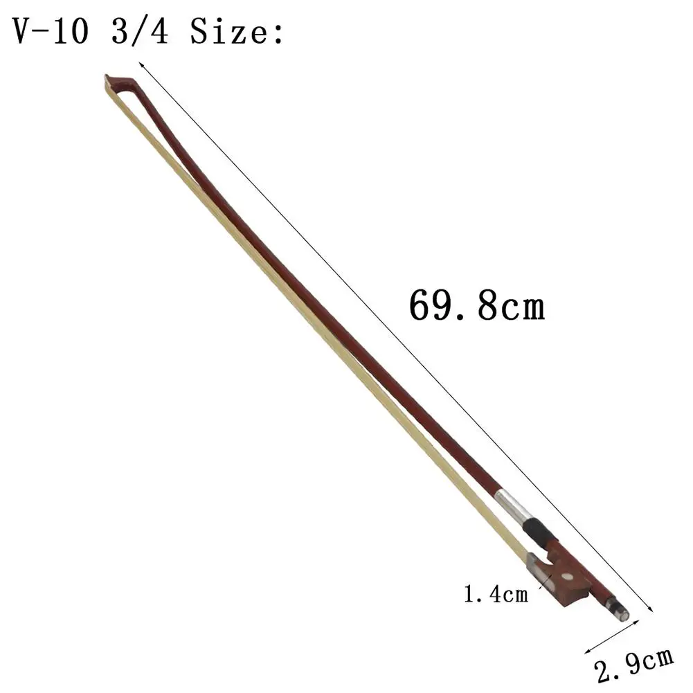 Violin Bow 4/4 Full Size Student Violin Bow Well Balanced Real Mongolian Horse Hair For Professional Player Beginner