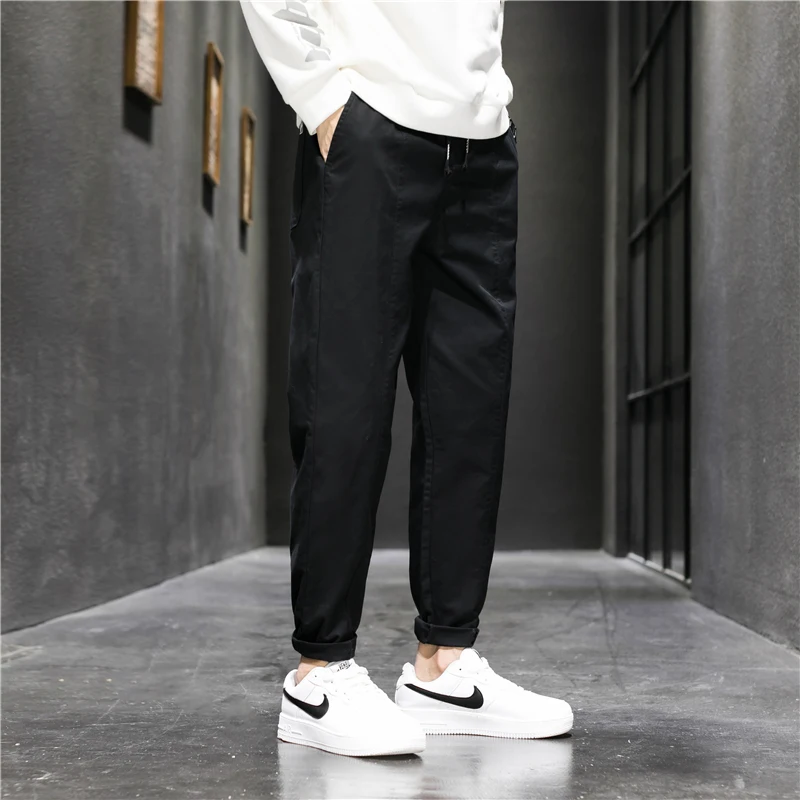 

The New Men's Casual Fashion Pants with A Bunch of Foot Pants Trend Japanese and South Korean Nine-point Pants