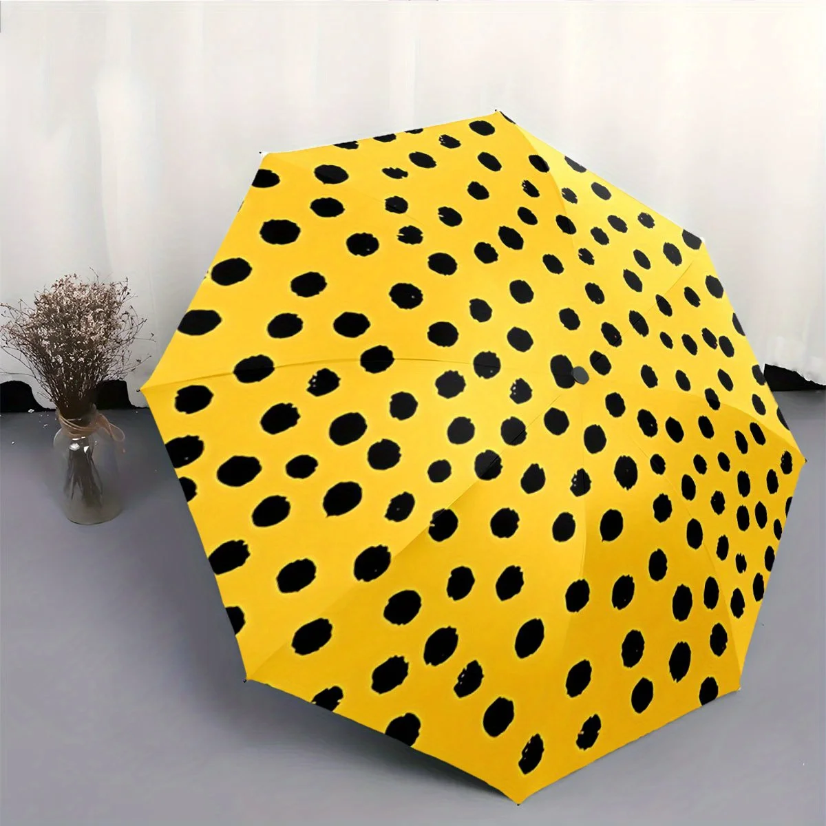 

Автоматический зонт с кнопкой открытия/закрытия одним нажатием - компактный складной зонт, портативная складная конструкция, прочная 8-спицевая рама.