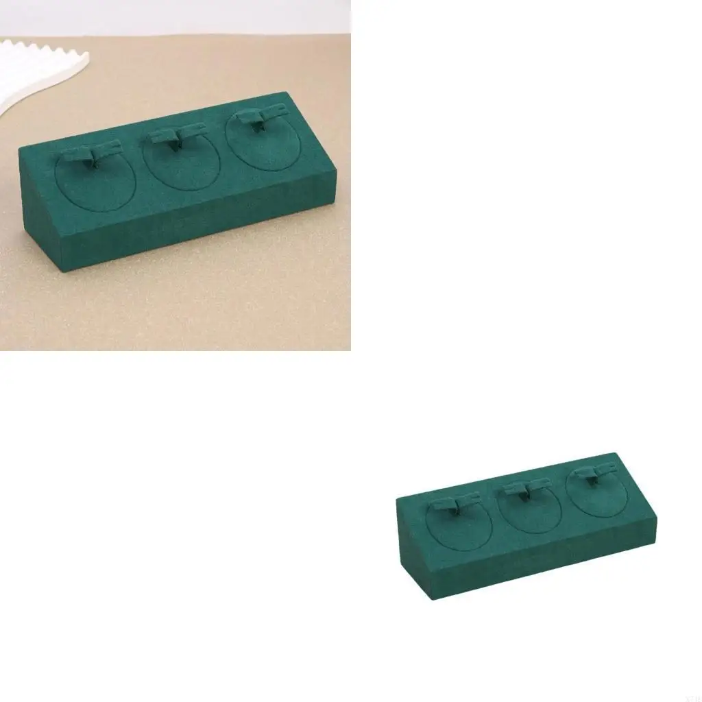 

Microfiber Display Rack Multipurpose 3 Slot Jewelry Stand for Rings Earrings and Pendants in Soft Microfiber Material