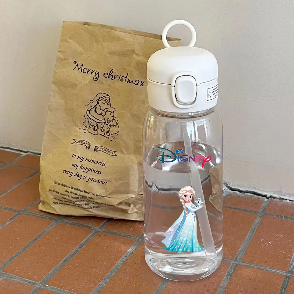 

Бутылка для воды Disney 400-600 мл с изображением Белоснежки, Эльзы, Рапунцель, большая емкость, портативная, герметичная, из пластика, устойчивая к протечкам.