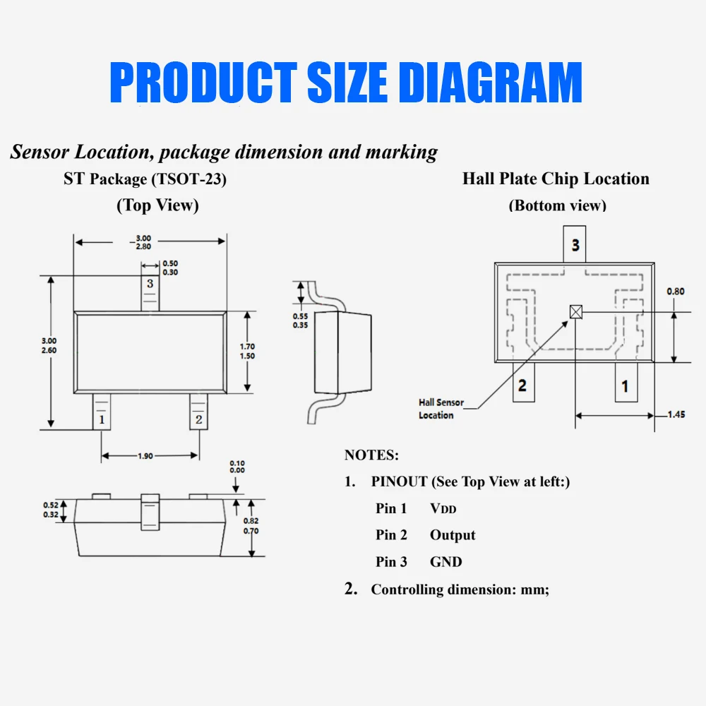 50PCS New BL-HE-DH257 Hall -effect Sensor Is A Temperature Stable, Stress-resistant, Low Tolerance Of Sensitivity Micro-power Sw