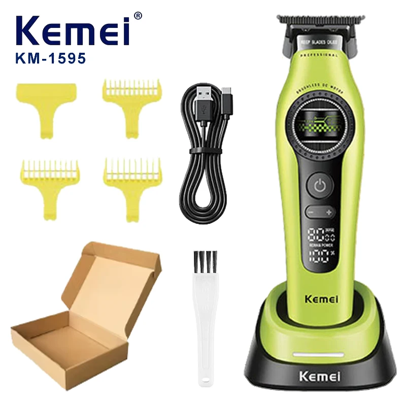 Kemei Clippers Professional Hair Clippers External Rotor Brushless