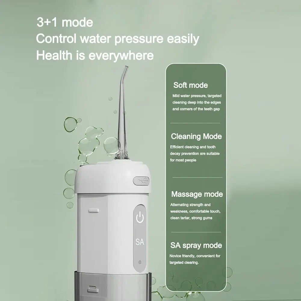

Новый ирригатор для полости рта с 5 насадками, 200 мл, для ухода за деснами, USB-зарядка, 3 режима, очиститель зубов