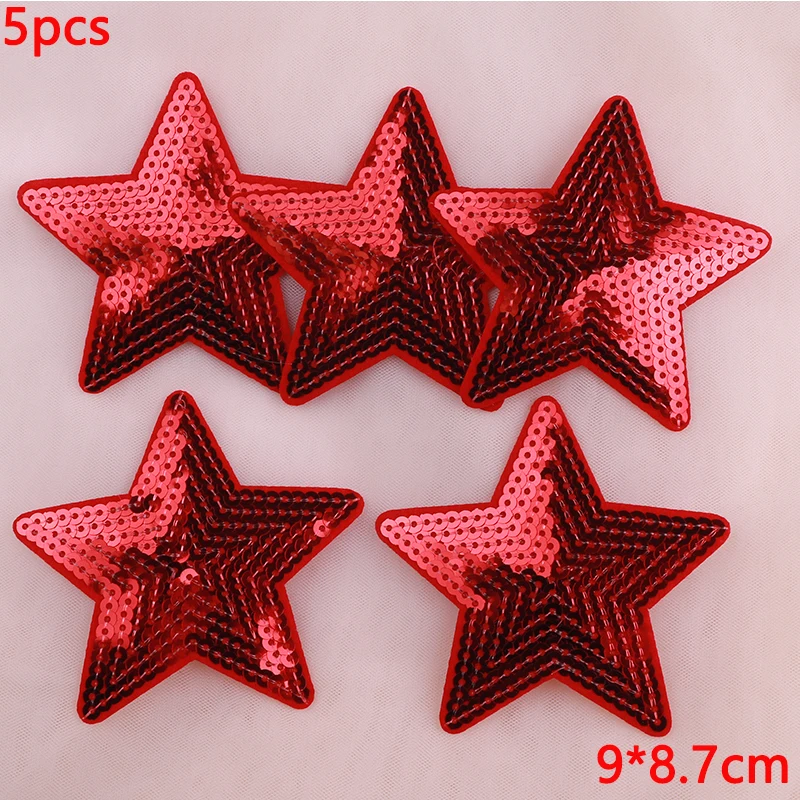 5PCS Five-Pointed Star/Heart Love Sequins Embroidery DIY Sequins