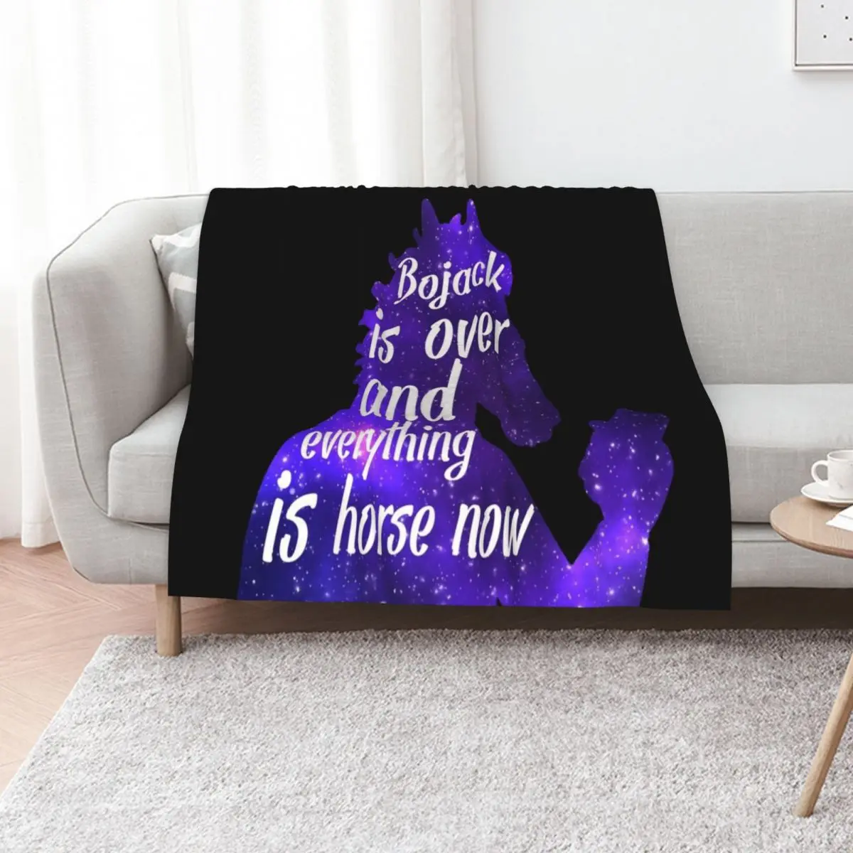 Bojack is over and everything is horse now White Text Throw Blanket Soft decorative Plush Baby Large Luxury Thicken Blankets