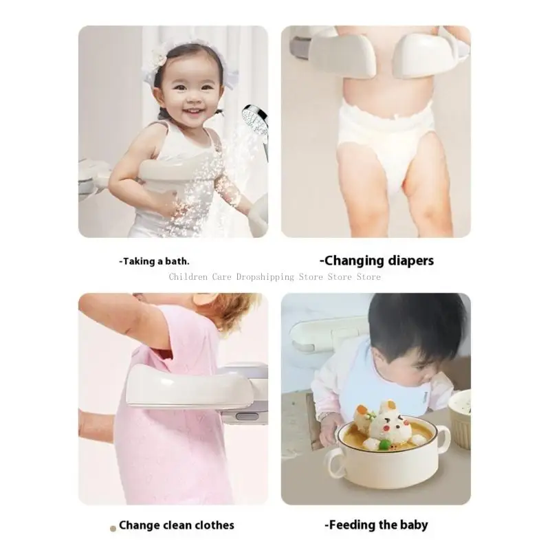 Suporte chuveiro criança suporte ajustável suporte anti -prendência por 6 a 36 meses