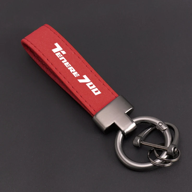 Logo Alloy Keyring Motorcycle Suede Leather Keychain For Yamaha TENERE 700 Tenere700 XTZ 700 T700 2019-2025 Accessories