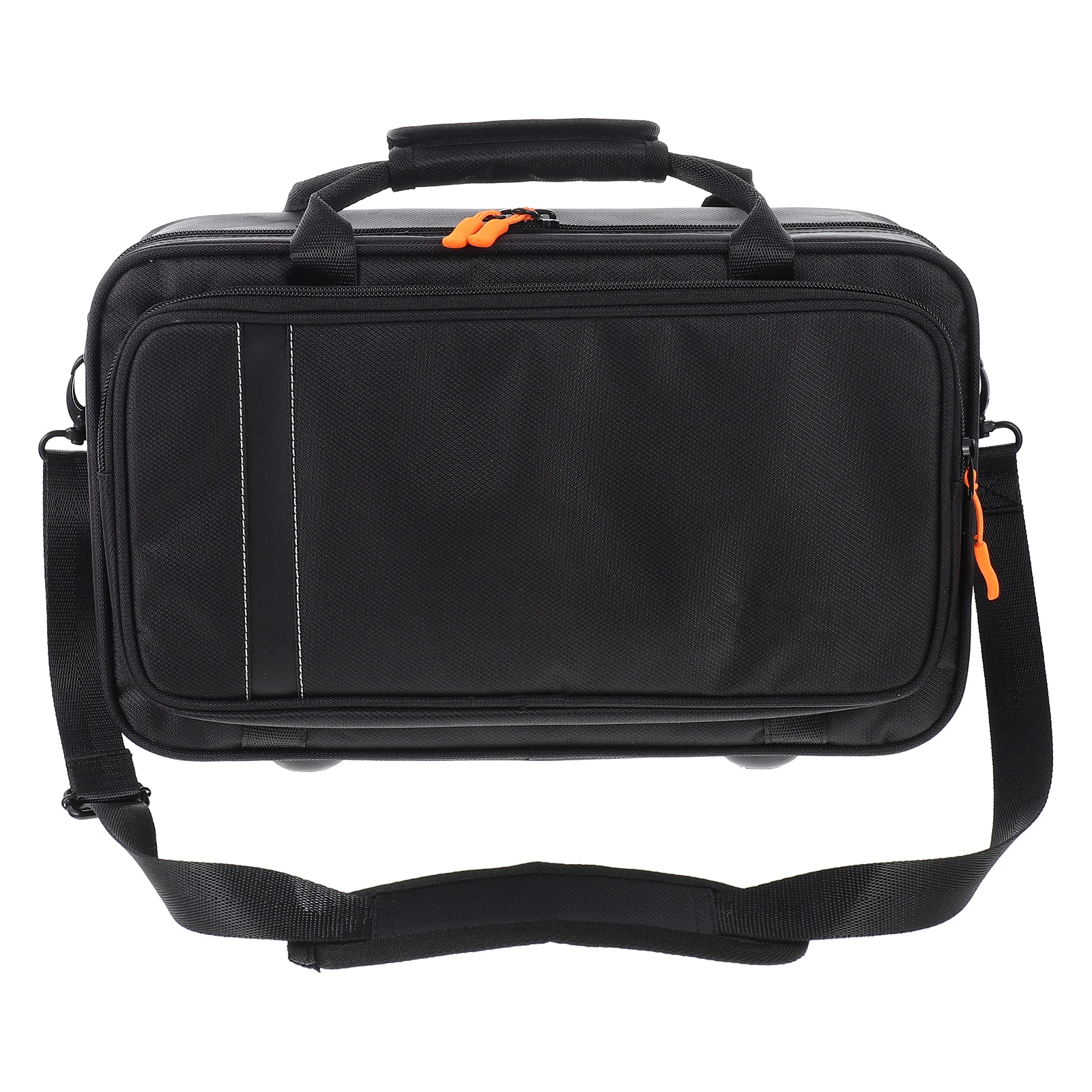 

1pc Carrying Case Black Oxford Cloth Durable Portable Storage Bag Reinforced Handles Shoulder Strap Stain Resistant Clarinet