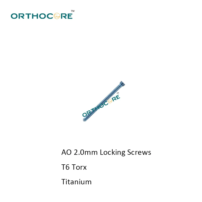 2.0mm AO Titanium Locking Screws Veterinaria Pets  Orthopedic Sugical Instruments Tools Medical Supplies and Equipments