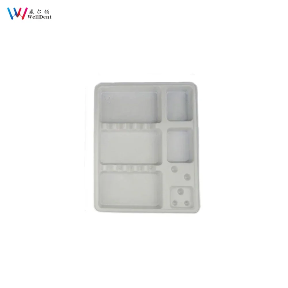 100pcs Dental Disposable Plastic Instrument Segregated Partition Trays Placed Small And Large Dental Consumable