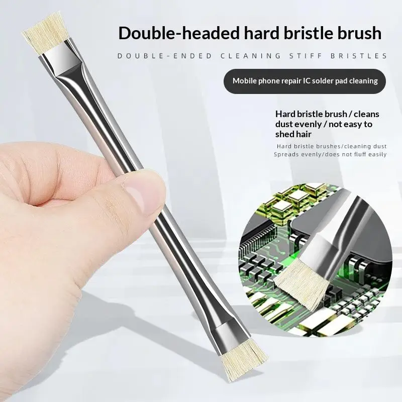 Dual Headed Anti Static Soft Bristle Brush For Phone Mainboard Repair Dust Clean