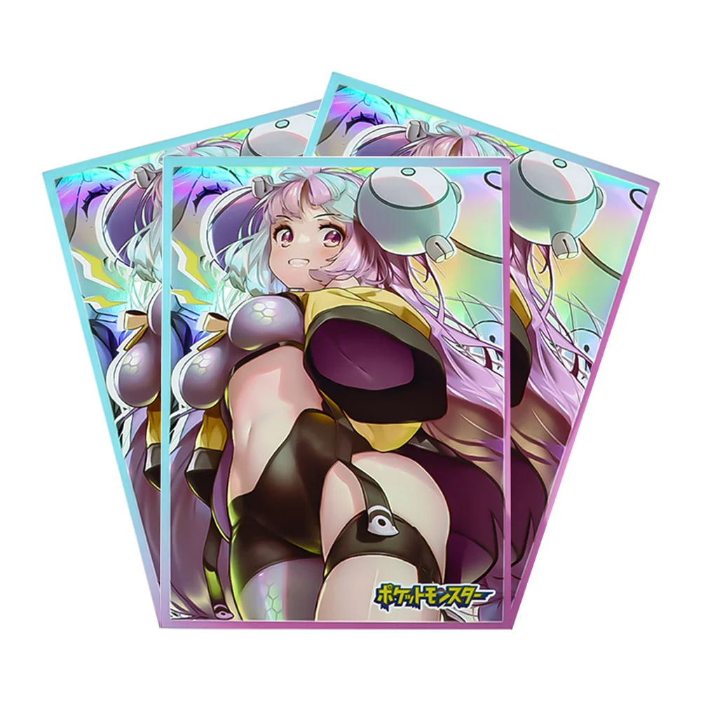 

60PCS 67*92mm Standard Size Holographic Anime Card Sleeves Board Game Trading Card Protector Suitable for MTG/PKM/PTCG