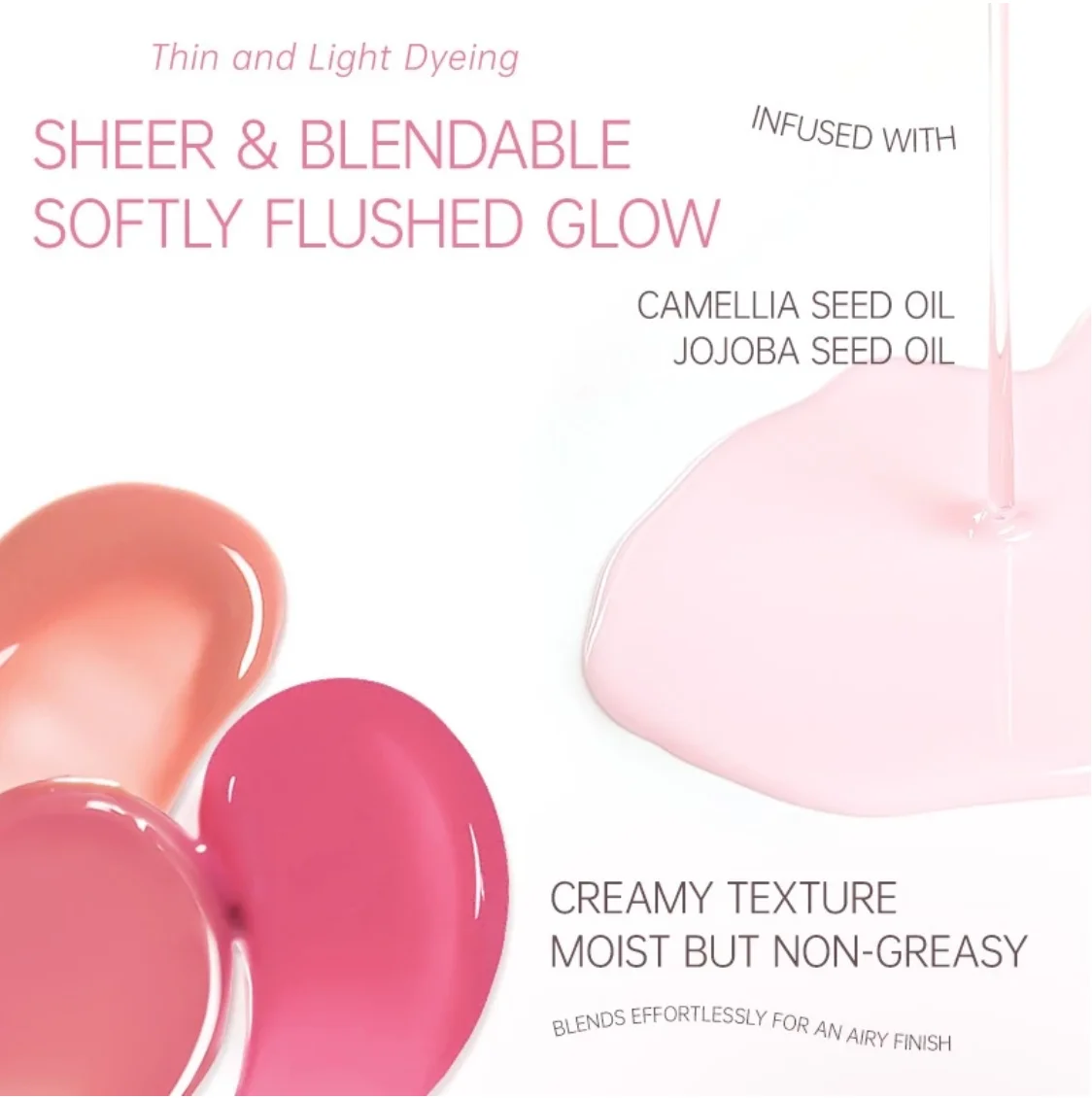 Mooekiss Cushion Blush Matte Finish Natural Nude Shades Nawilżający, ale nie tłusty Kompaktowy i lekki oryginalny kosmetyk do makijażu