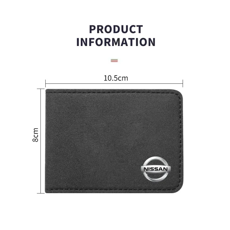 Car Driver License Wallet Holder Business Card Cover Purse Bag For Nissan Nismo Juke Note Versa Almera X-Trail Xterra Qashqai