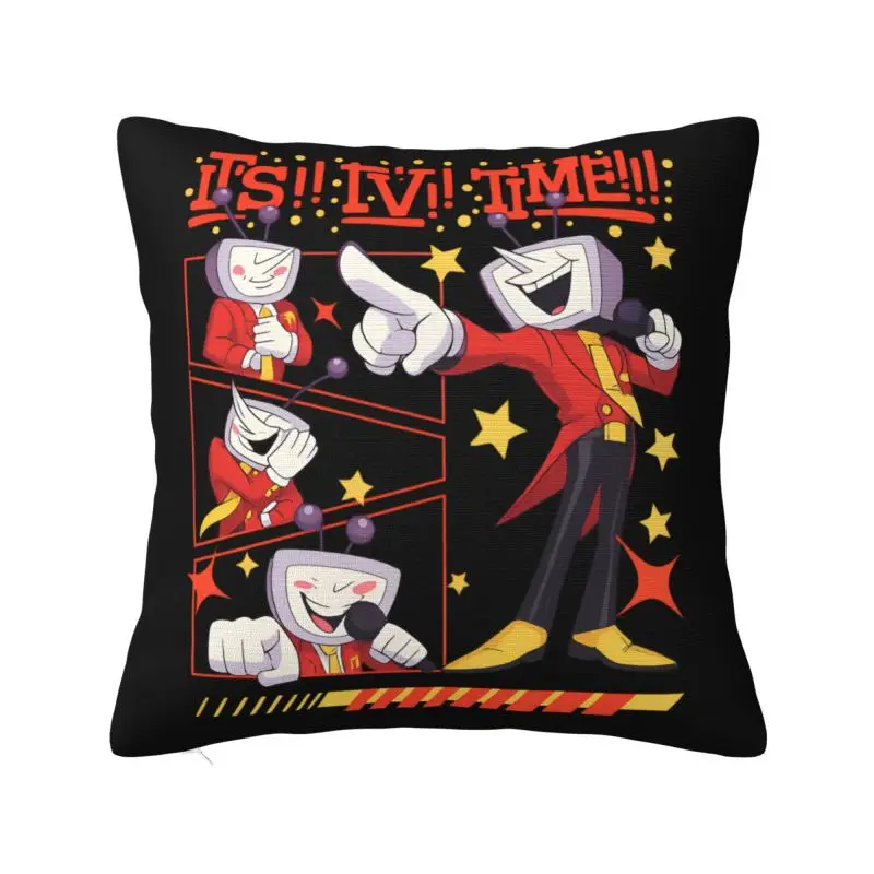 Tenna Deltarune Game Throw Pillow Case Decor Home Nordic It's TV Time Meme Cushions Cover For Sofa Car Polyester Pillowcase
