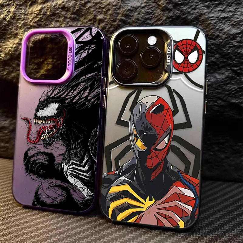 Trendy Cool Dark Venom Spider Man Matte Case for Samsung Galaxy S25 Edge S26 S24 S23 Ultra S22 S21 Plus FE A57 A37 A17 A07 4G