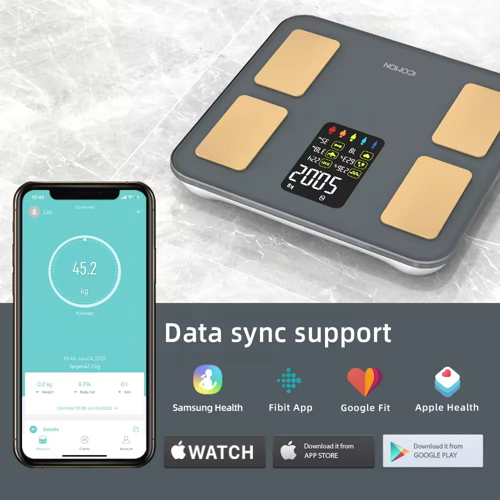Smart Scale for Body Weight Digital LED Bathroom Scale BMI Measurement,Accurate Weighing Machine,Body Composition Analyzer