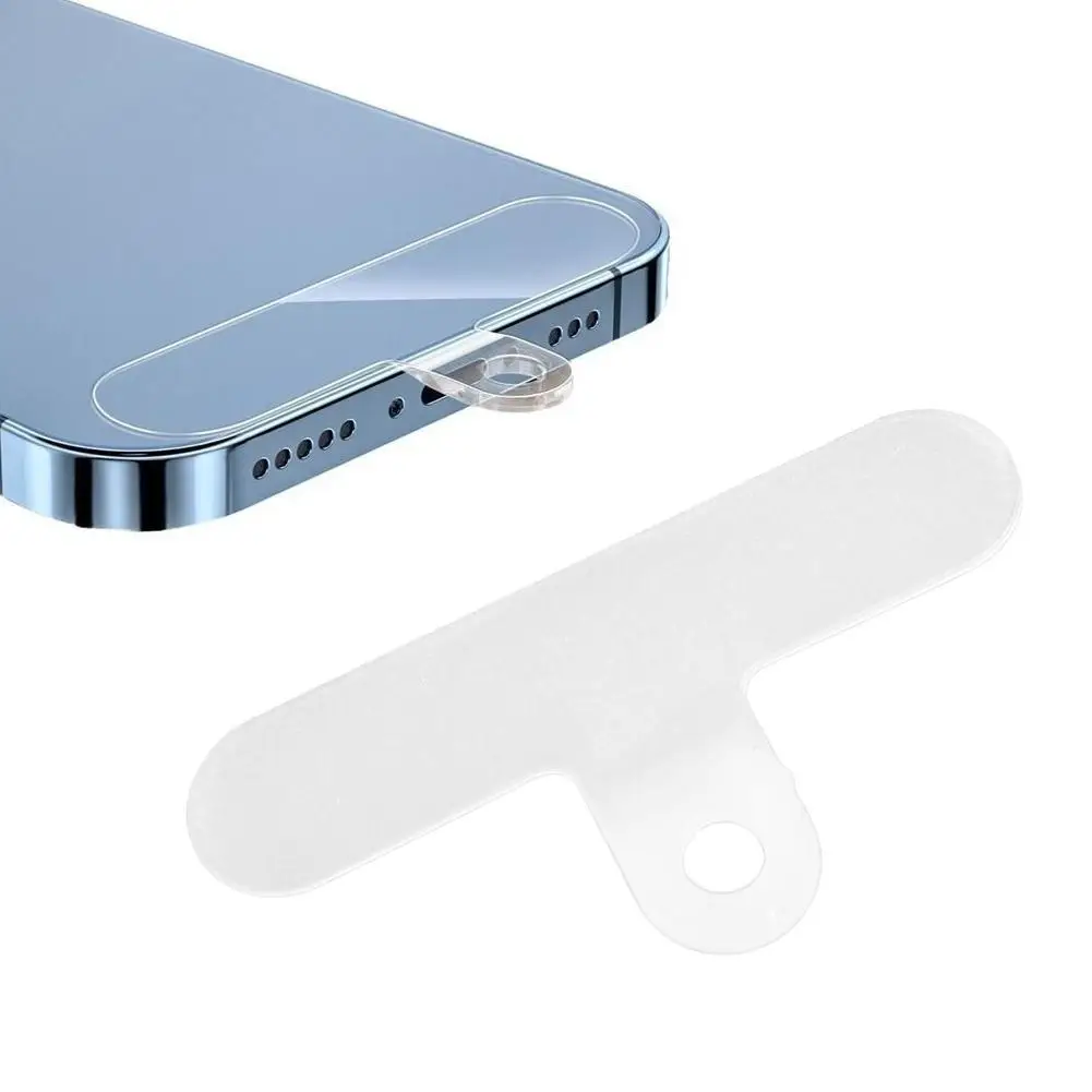 Clear Mobile Phone Lanyard Gasket Patch Soft Sling Rope Card Removable Clip Snap Strap Hang Cord Tab Universal Anti-lost Fixed