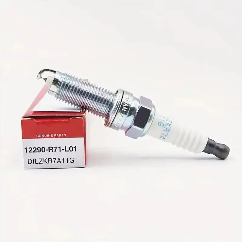 4/6PCS 12290-R71-L01 DILZKR7A11G Dual Iridium Spark Plug For Honda Accord Odyssey Pilot Acura 3.5L 12290 R71 L01 DILZKR7A-11G