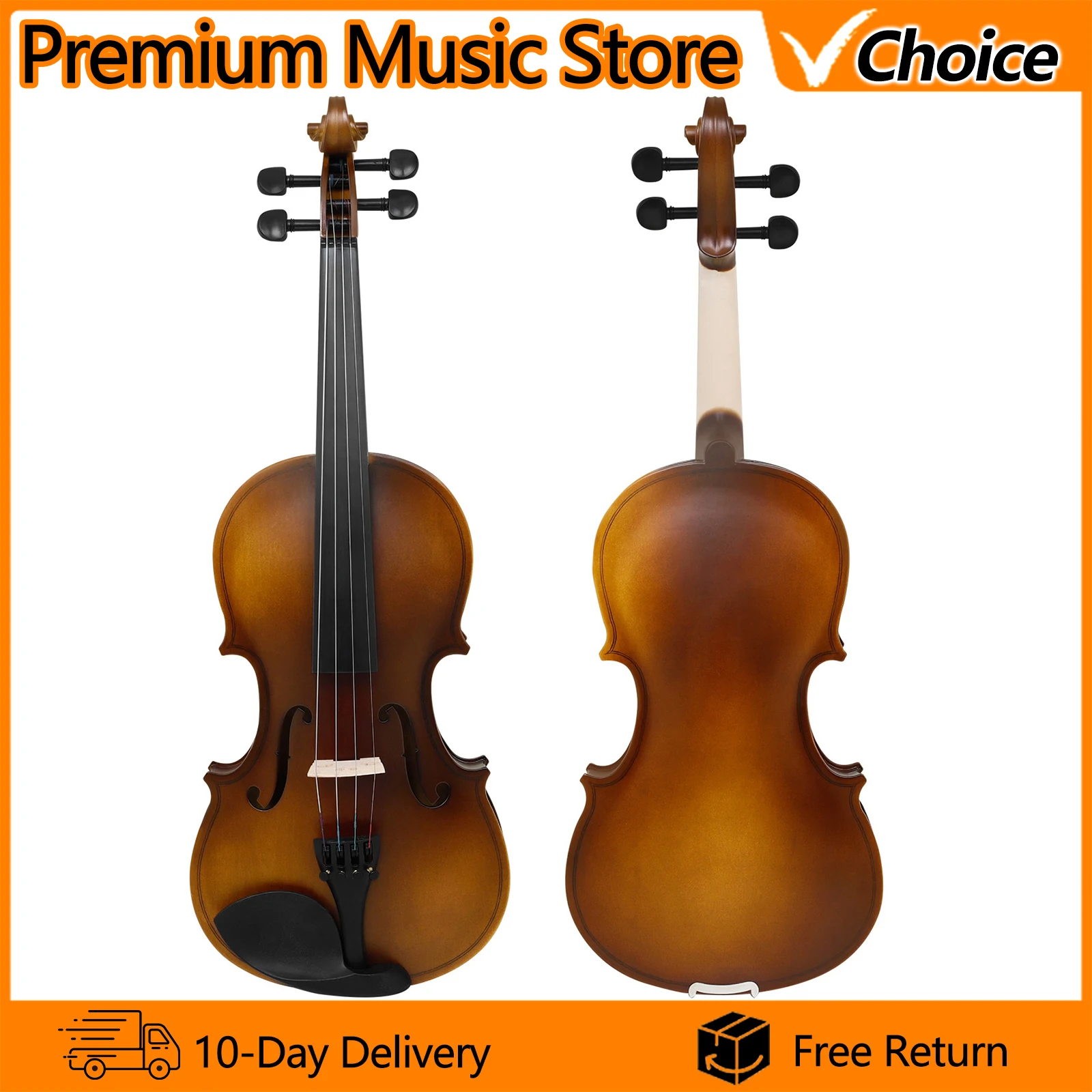 

IRIN 4/4 3/4 Violin Acoustic Solid Wood Natural Color Bright Fiddle Basswood Violin Kits Stringed Instrument with Bow and Case