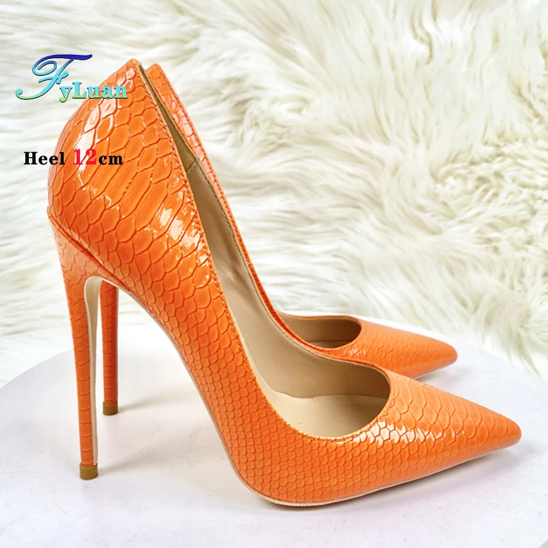 

Женская обувь с острым носком на тонком высоком каблуке 8 см, 10 см, 12 см, офисные туфли-лодочки со змеиным принтом, лето-осень, женские одинарные туфли с неглубоким носком