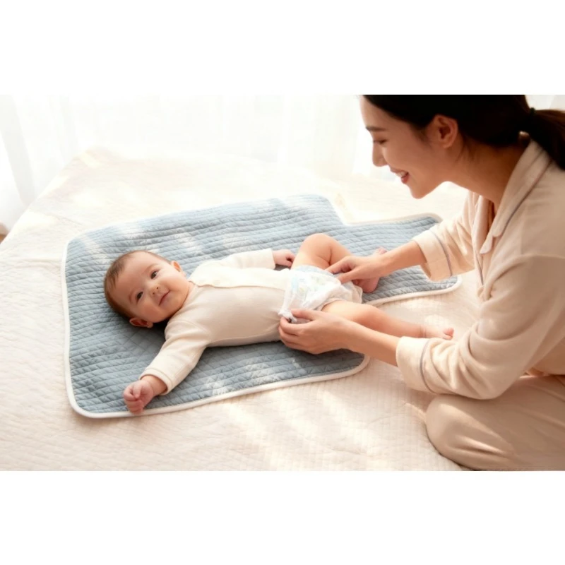 

Baby Changing Pad Soft Cotton Waterproof Newborn Diaper Mat Infant Changing Mat Travel Camping Diapering Toilet Training