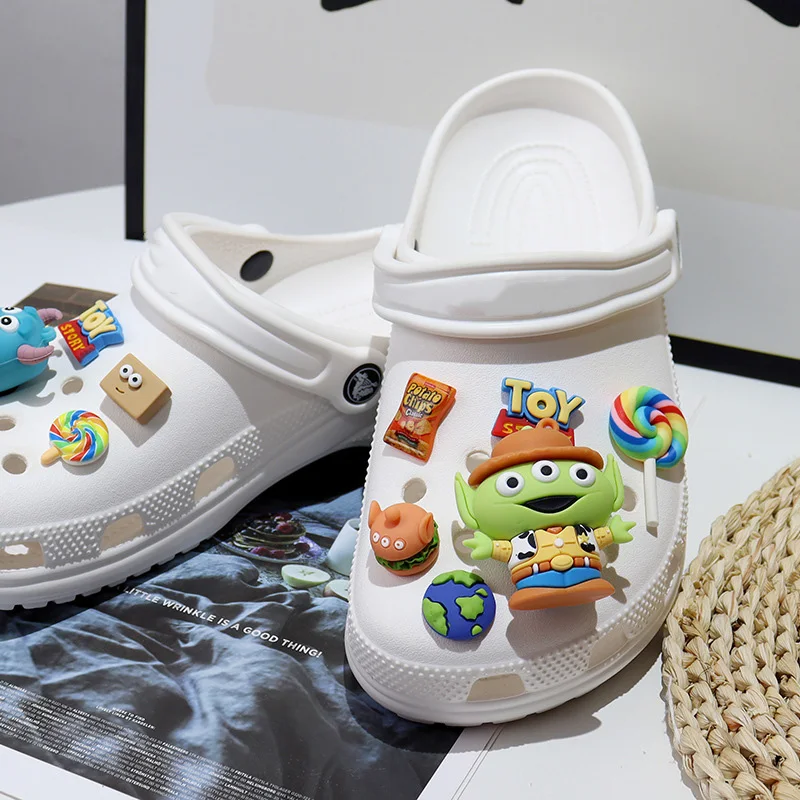 Miniso Cartoon Disney Toy Story Monster Shoes Accessories Cute Simple Birthday Gift Sandal Decoration Buckle Gifts